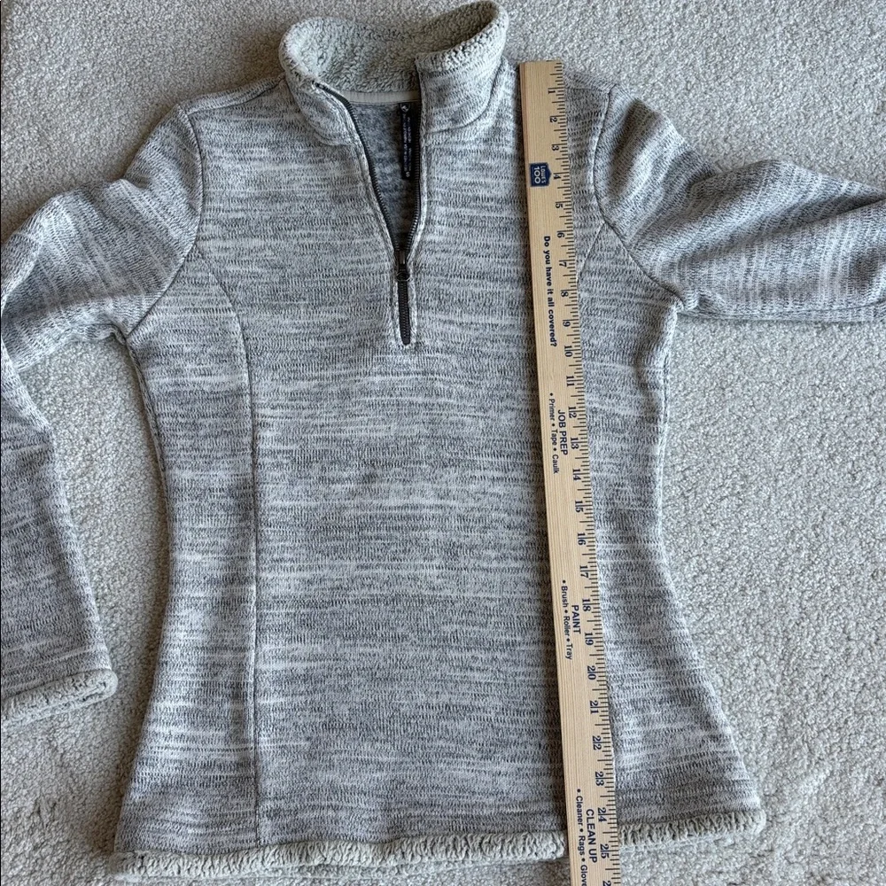 Kuhl Alaska‎ 1/4 Zip Fleece Lined Pullover Gray Cream Outdoors Women’s Small